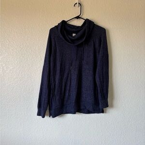 Favorite Lounge Top Chic  Navy Women's Turtleneck Sweater Size L #058